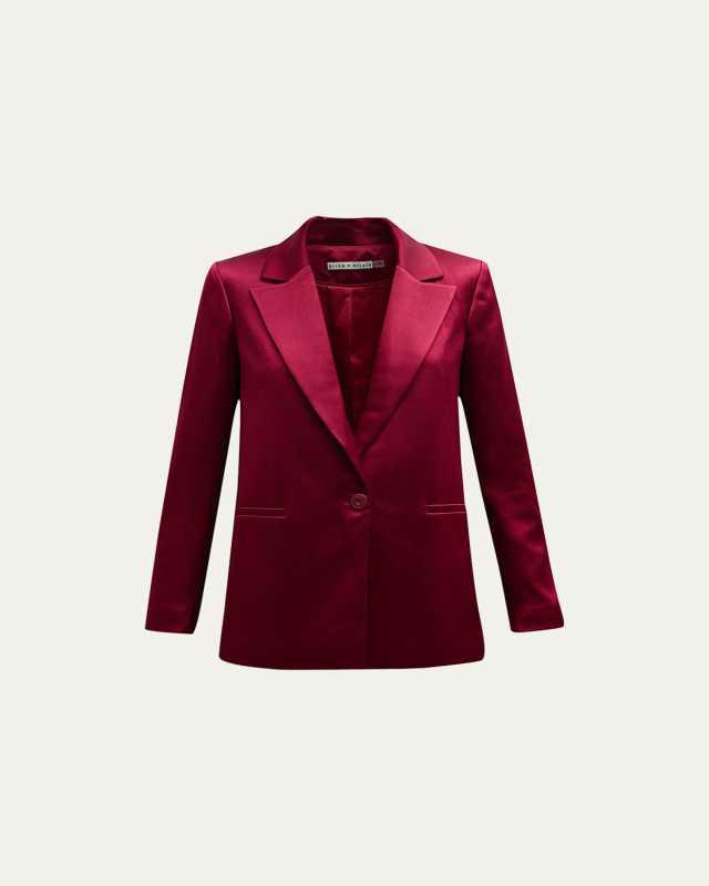 Denny Satin Boyfriend Blazer